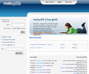 metuyillik.com: Metu Yıllık - www.metuyillik.com
ODTÜ son sınıf öğrencilerinin buluşma noktası, Metu Yıllık, son sınıf öğrencilerine düzenli ve sürekli güncellenebilen bir yıllık hazırlama imkanı sunar.
