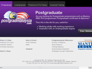 postgradhub.com: Postgraduate Studies in Malaysia
Postgraduate Studies in Malaysia.