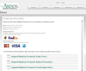 buyqdpro.com: Store
The Aspen Store page provides ordering information and shipping information.