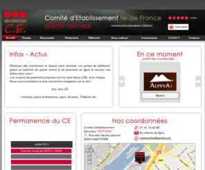 ce-securitas-tertiaire.com: Comité d'établissement SECURITAS - CE Securitas IDF TERTIAIRE
Site du comité d'établissement Securitas Ile de France. billeteries, réductions, bons cadeaux, commissions