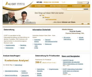 deutschland-datenrettung.de: Datenrettung fuer Festplatte und RAID-Systeme
Europaweite guenstige Datenrettung und Datenwiederherstellung von Festplatte, RAID - System, Speicherkarte und USB-Stick in eigenen Reinraumlaboren in Deutschland. Festplatten-Datenrettung für Privatkunden schon ab 475,- Euro inkl. Mwst.