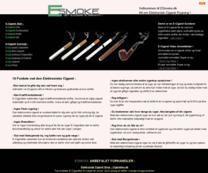 esmoke.dk: E-Cigaret - Fakta og Tips om Elektronisk Cigaret Rygning
Esmoke tester og anbefaler E-cigaret forhandlere og Elektronisk cigaret produkter