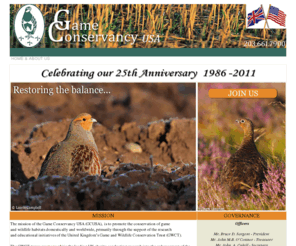 gcusa.org: Game - Wildlife Conservancy USA - Wildlife - Game Conservation - Home
The mission of GCUSA is to promote the conservation of game and wildlife habitats domestically and worldwide, primarily through the support of the research and educational initiatives.