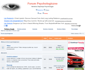 nerwica.com: Forum Psychologiczne - Depresja - Nerwica Strona główna forum
Największe w Polsce forum psychologiczne poswięcone miedzy innymi tematom depresja nerwica psychologia Strona główna forum, 