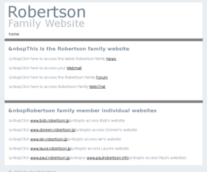 robertson.jp: Robertson Family Website - Home
