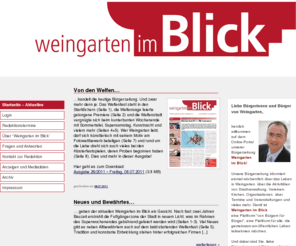 weingarten-im-blick.net: Redaktionsportal: Weingarten im Blick
Redaktionsportal für 'Weingarten im Blick' - die Bürgerzeitung für 88250 Weingarten