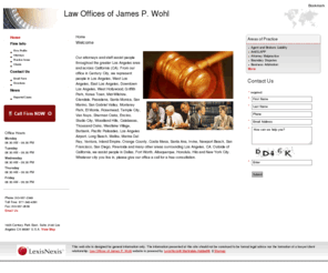 wohl-law.net: James P. Wohl, lawyers in Los Angeles, CA, California
LOS ANGELES, CA, California lawyers focusing on, Business Litigation, Malicious Prosecution, Medical and Legal Malpractice