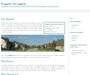 cutaxappeal.com: Property Tax Appeal
Your property assessment is the government's opinion of your home's value. If that value is too high, you have the right to appeal. An appeal submitted with a valid recent appraisal nearly always receives strong consideration.