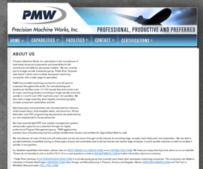 pmwinc.com: Precision Machine Works Inc. | Professional, Productive and Preferred Supplier of Hard-Metal Machining Services, Tacoma, Washington USA
