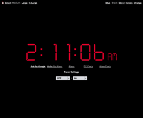 clockeasy.net: Online Alarm Clock
Online Alarm Clock - Free internet alarm clock displaying your computer time.