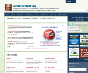 getoutofdebt.org: The Get Out of Debt Guy Shows You How to Get Out of Debt
The place to go for free help and honest caring advice on how to get out of debt. Loads of debt relief industry inside information and tips. The home of @GetOutOfDebtGuy Debt Expert – Steve Rhode