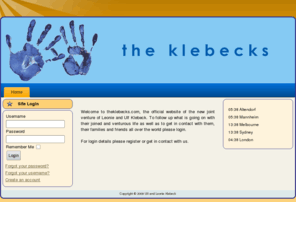 theklebecks.com: theklebecks.com
Family & Friends site for Leonie & Ulf Klebeck