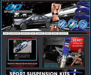 apsuspensions.com: ap - We guarantee sportive driving pleasure and safety to an outstanding price-performance-ratio.
Suspension products for sportive driving pleasure and maximum safety with great price-performance-ratio.