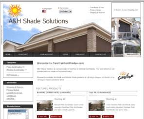 carefreesunshades.com: Carefree SunShades, A&H Shade Solutions
Carefree SunShades :  - Window SunShades Patio SunShades ecommerce, open source, shop, online shopping