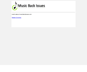 musicbackissues.com: Music Magazine Back Issues
Find back issues of Guitar, Bass, Drum, and Keyboard magazines.