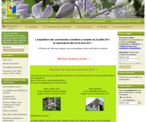 clematite.org: Pépinières Arnaud Travers : clématites, grimpantes et petits fruits
Spécialiste de la clématite - Producteur de clématites, grimpantes et petits fruits - vente en ligne - photos et explications.