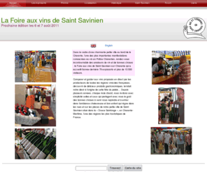 foire-aux-vins.org: Foire aux vins de Saint Savinien en Charente-Maritime
Rendez-vous incontournable des amateurs de vin, l'une des plus importantes manifestations consacrees au vin en Poitou-Charentes.