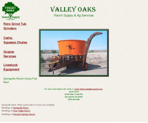 vosupply.com: Roto Grind Tub Grinders, Cattle squeeze chutes, TMR mixers, vertical feed mixers, Valley Oaks Ranch Supply
Valley Oaks Ranch Supply: Roto Grind Tub Grinders, Cattle squeeze chutes, TMR mixers, and vertical feed mixers.