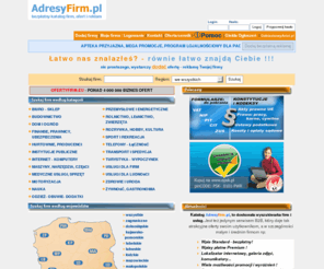 adresyfirm.pl: Katalog firm, adresy firm, spis firm, baza firm
Najbardziej aktualna baza firm. Katalog firm, adresy firm, spis firm, baza firm