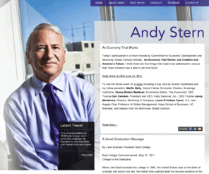 andrewlstern.com: Andy Stern
Andy Stern is the former president of the 2.2-million member Service Employees International Union (SEIU). He is currently the director of AmericaWorks and is a research fellow at Georgetown's Public Policy Institute.