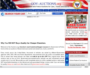 cheapgovseizedcars.info: Cheap Government Seized Cars
Find the Cheapest Government Seized Cars, Trucks and SUVs starting at $100 and up to 95% off retail value! Get your car directly from the auction Now!