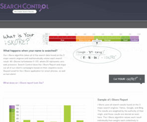 iskore.com: Use Search Control's i-Skore to Track Your Online Presence
i-Skore – your i-Skore is the total of all available content about your image online.