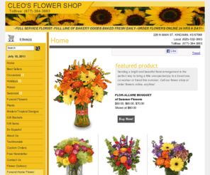 kingmanksflorist.com: KINGMAN Florist | KINGMAN KS Flower Shop | CLEO'S FLOWER SHOP
Buy flowers from your local florist in KINGMAN, KS - CLEO'S FLOWER SHOP will provide all your floral and gift needs in KINGMAN, KS