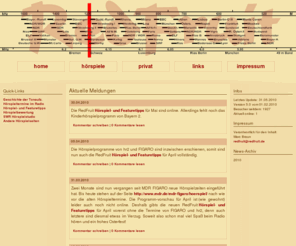 redfruit.net: RedFruit Reloaded - Das Portal für Radiohörspiele
Portal für Radiohörspiele