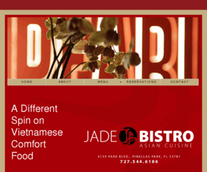 jade-bistro.com: Tampa Bay Vietnamese Restaurant & Chinese Food - Jade Bistro Asian Cuisine at Pinellas Park, St. Petersburg, Clearwater, Tampa FL
Tampa Bay Vietnamese Restaurant and Chinese Food. We feature a large menu of fresh seafood, beef, chicken, pho, beef noodle soup, vegetarian dishes and much more. Serving Pinellas Park, St. Petersburg, Clearwater, FL since 2007.
