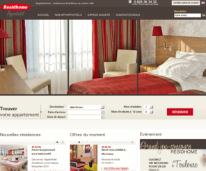 residhome.org: Residhome Apparthotel - Rsidences hotelires, aparthotels, hotel
Residhome : Rsidence d'affaires et de tourisme en France - sminaires, voyages d'affaires, salons professionnels...