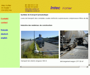 intec-kohler.ch: Intec Kohler AG Ins
alles wird gefördert, Wir bauen pneumatische Förderanlagen
