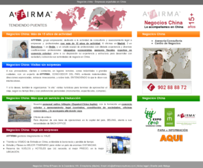 negocioschina.es: negocios china, negocio china, empresas españolas en China
Con AFFIRMA, seriedad y solvencia para crear su negocio en china desde 15 años.