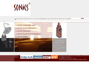 sonicsonline.de: SONICS® - Audioequipment Lautsprechersystems Schallwandlersysteme der Marktführer
SONICS® - Die Musik so genau und vollständig wie nur irgendwie möglich, wiedergeben mit High End Lautsprechern von Joachim Gerhard.