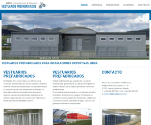 vestuarios-prefabricados.com: Vestuarios prefabricados
Vestuarios prefabricados, empresa fabricante de vestuarios, sanitarios, comedores, oficinas, botiquín. Obra e instalaciones deportivas prefabricadas.