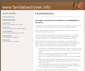 familiebedrijven.info: Familiebedrijven
Info voor (aankomend) ondernemers in een familiebedrijf