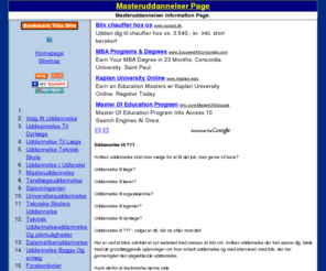 uddannelse.org: Masteruddannelser Online
masteruddannelser Links directory.