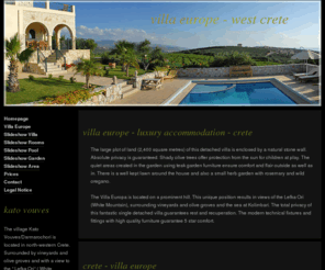 villa-europe-crete.com: Villa Europe - Luxury Villa at Kato Vouves Western Crete
Western Crete, Villa Europe - luxury villa, summer residence with private pool and seaview