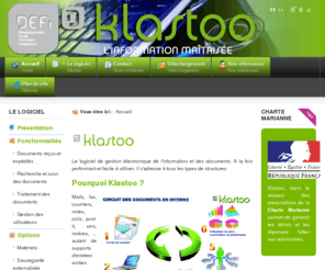 klastoo.net: Klastoo.net - Logiciel de suivi, d'organisation et de traitement de courrier
Klastoo : Logiciel de gestion de courrier (suivi, organisation, traitement), archivage des documents, suivi de dossier. Klastoo presente le logiciel de suivi de courrier