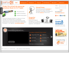 musicfox.net: Gemafreie Musik zur Projektvertonung
Gemafreie Musik zur Vertonung von Projekten.