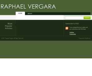 raphaelvergara.com: Raphael Vergara
Raphael Vergara - Just another WordPress weblog