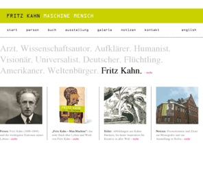 fritz-kahn.com: START | FRITZ KAHN - MASCHINE MENSCH
Website zum berühmten populärwissenschaftlichen Autor Dr. Fritz Kahn (1888-1968)