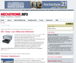 mechatronik.info: Willkommen bei mechatronik.info
mechatronik.info, das Portal für Mechatronik