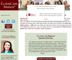 myeldercare.net: Elder Care Matters - Experts, Information & Answers
America's online source for elder care experts plus information & answers about a wide range of elder care matters.