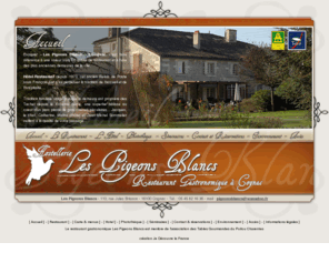 pigeons-blancs.com: Les Pigeons Blancs, hotel cognac, restaurant gastronomique cognac
Hotel restaurant les Pigeons Blancs à Cognac en Charente.