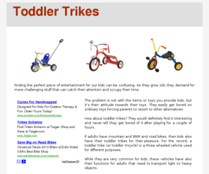 toddlertrikes.com: Toddler Trikes | Toddler Tricycle | Toddler Bike
Check out our selection of toddler trikes and bikes for the little one in your life!