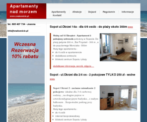 znakomicie.pl: Znakomite apartamenty nad morzem Sopot, Gdańsk
Apartamnety nad morzem - znakomite wyposażenie i lokalizacja