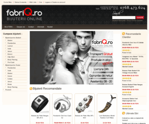 fabriq.ro: Bijuterii din Otel Inoxidabil,Argint si Piele - Magazin Online - fabriQ.ro
bijuterii, cercei, bratari, inele, lanturi, pandantive, seturi, body piercing, butoni, fabriq