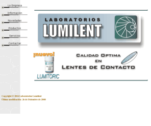 lumilent.com: Laboratorios Lumilent
Fabricantes de Lentes de Contacto en México. Más de 30 años de experiencia. / Contact Lens Manufacturers in Mexico. More than 30 years of experience.