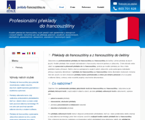 preklady-francouzstina.eu: Překlady do francouzštiny |  Překlady francouzština
Překlady do francouzštiny a z francouzštiny do češtiny i přímé překlady do jiných jazyků, jak běžných tak i odborných textů na profesionální úrovni.