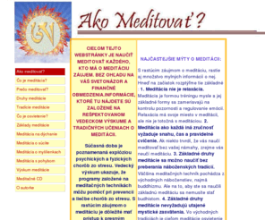 akomeditovat.com: AKO MEDITOVAŤ: VITAJTE!
